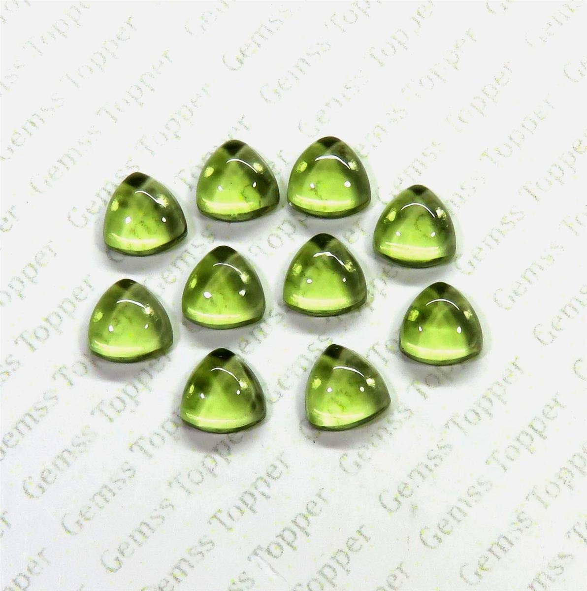 Moldavite 10x10 mm Trillion Cabochon